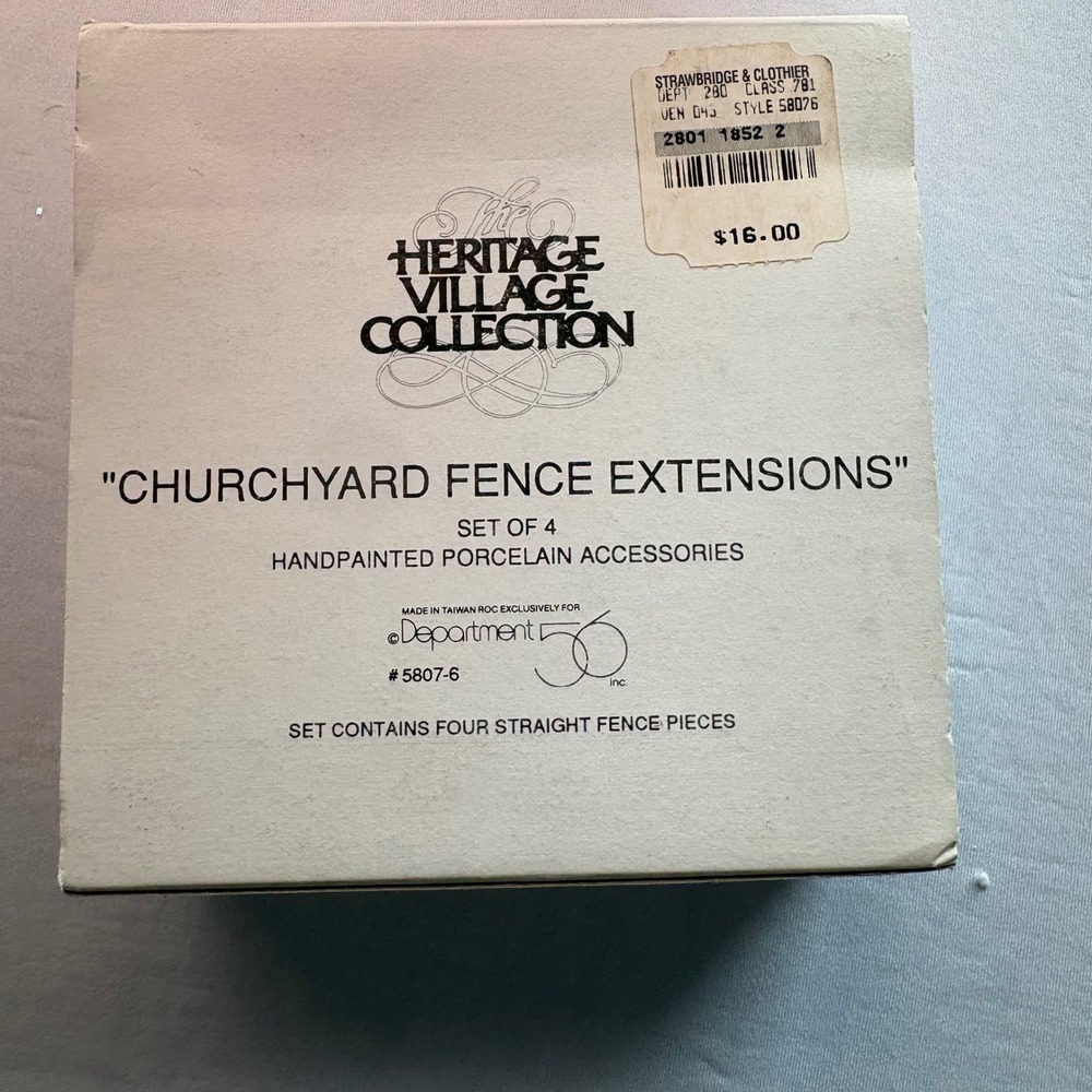 Department 56 Churchyard Fence Extensions Brown Snow Set of 3 5807-6 READ - Picture 4 of 4